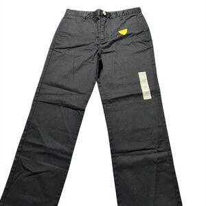 Cat and Jack adjustable waist reinforced knee black pants NWT 12H